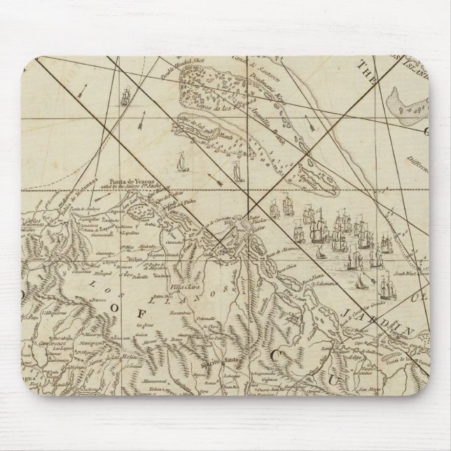 The Island of Cuba with part of the Bahama Banks Mouse Pad (Front)