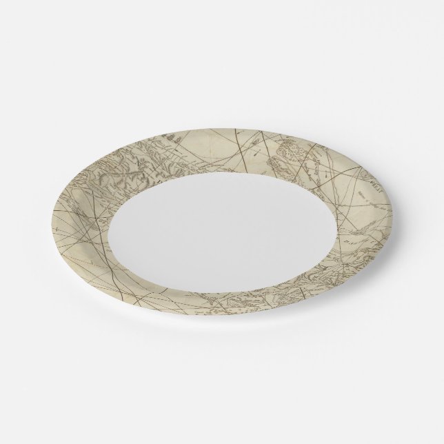 The Island of Cuba with part of the Bahama Banks Paper Plate (Angled)