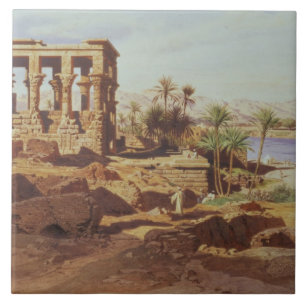 The Island of Philae, 1866 (w/c) Ceramic Tile