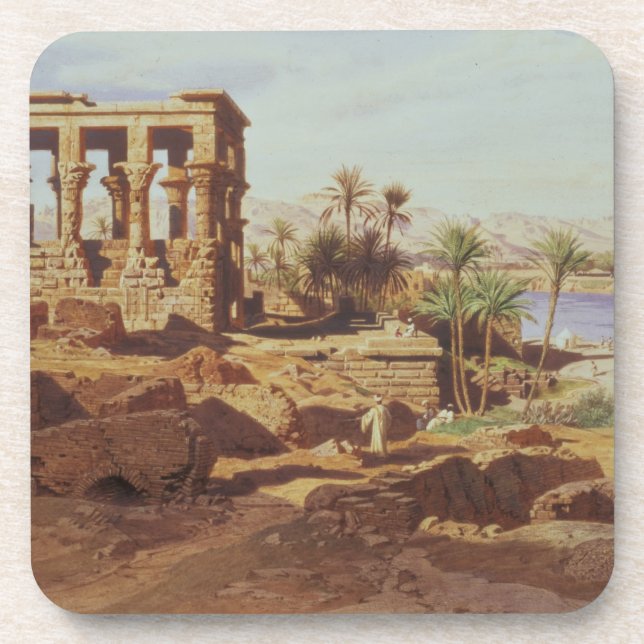 The Island of Philae, 1866 (w/c) Coaster (Front)