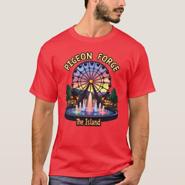 The Island - Pigeon Forge boys and mens T-Shirt (Front)