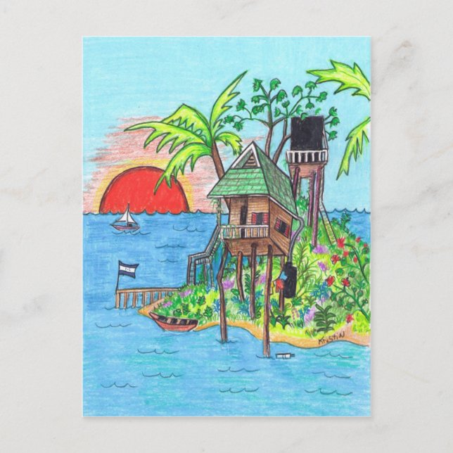The Island postcard (Front)