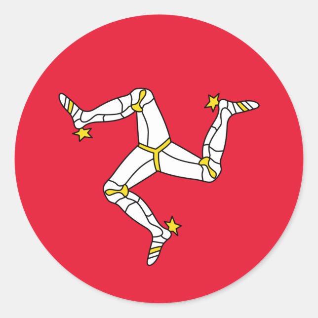 The Isle of Man Classic Round Sticker (Front)