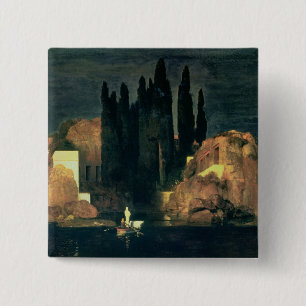 The Isle of the Dead, 1880 (oil on canvas) 15 Cm Square Badge