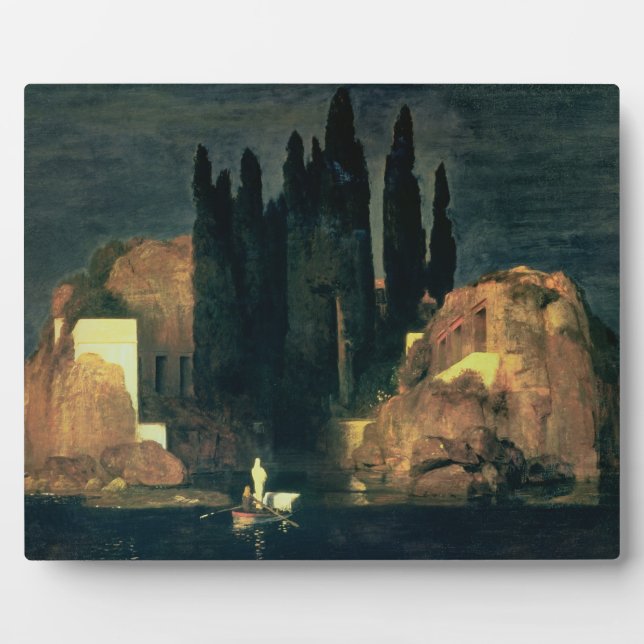 The Isle of the Dead, 1880 (oil on canvas) Plaque (Front)