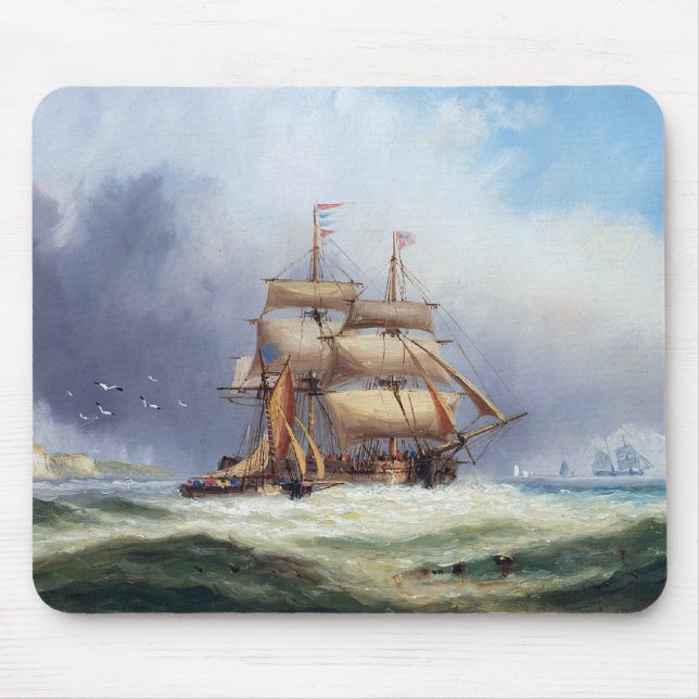 The Isle of Wright pilot boat 1887 Mouse Pad (Front)