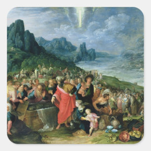 The Israelites on the Bank of the Red Sea, 1621 Square Sticker