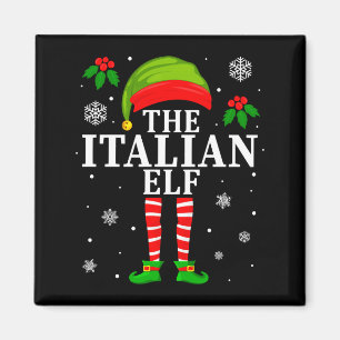 The Italian Elf Family Matching Christmas Pajama L Magnet