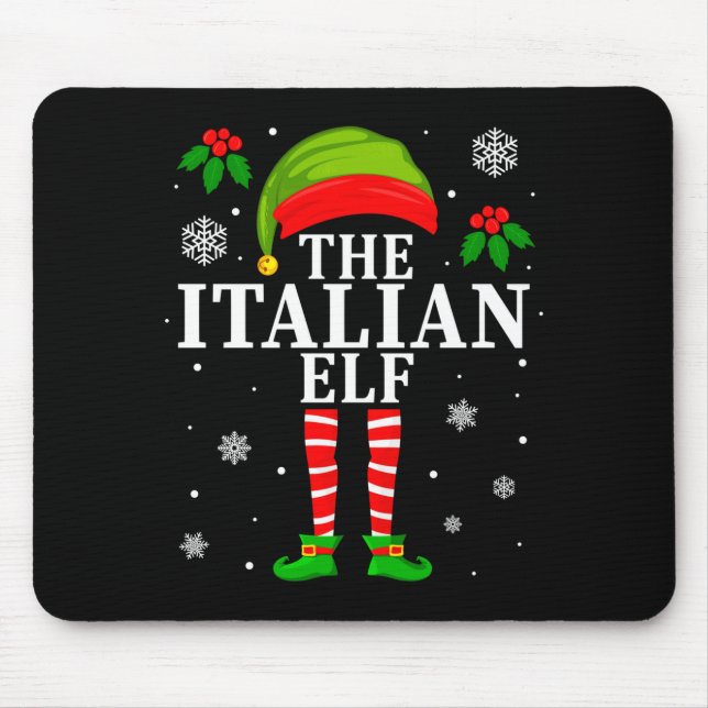 The Italian Elf Family Matching Christmas Pajama L Mouse Pad (Front)