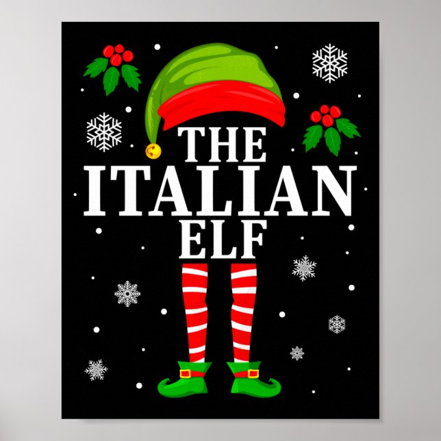 The Italian Elf Family Matching Christmas Pajama L Poster (Front)