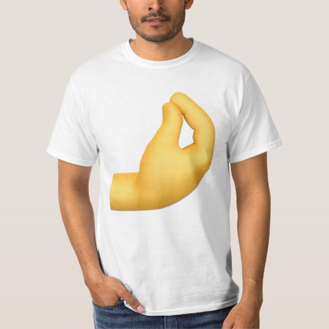 "  the Italian-Gesture Emoji" T-Shirt (Front)