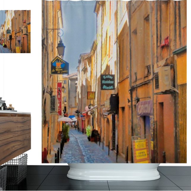 The Italian Street Scene Artistic Unique Shower Curtain (Creator Uploaded)