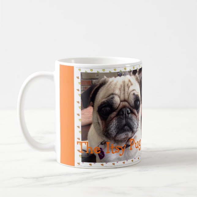 The Itsy Pug mug: Well, Hello There! Coffee Mug (Left)