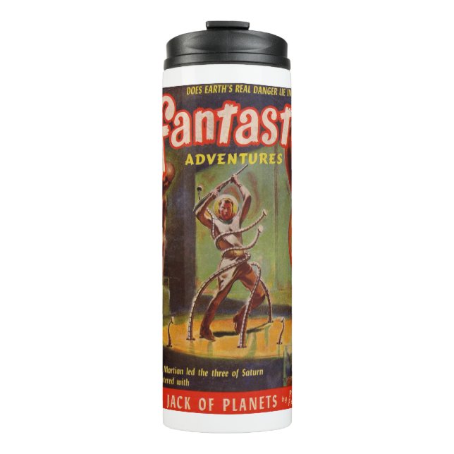 The Jack of Planets - Stars - Scifi - Astronaut Thermal Tumbler (Front)
