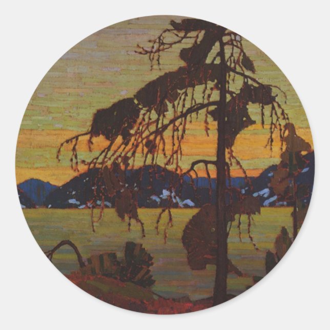 The Jack Pine Classic Round Sticker (Front)