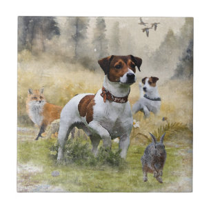 The Jack Russell Terrier , Art Ceramic Tile