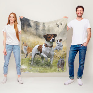 The Jack Russell Terrier , Art Fleece Blanket