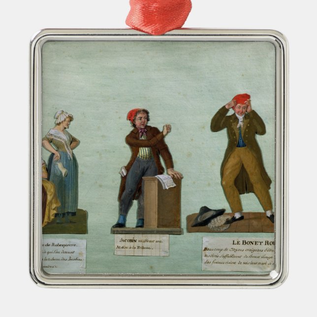 The Jacobin Knitters Metal Ornament (Front)