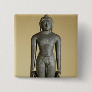 The Jain Tirthankara, Parsvanatha, Rajasthan, Prat 15 Cm Square Badge