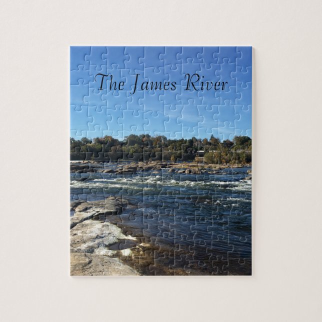 The James River Beautiful Blue Jigsaw Puzzle (Vertical)