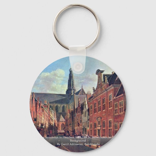 The Jansstraat In Haarlem With The St. Bavochurch Key Ring (Front)