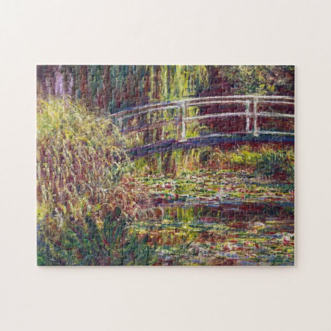 The Japanese Bridge Claude Monet cool, old, master Jigsaw Puzzle (Horizontal)