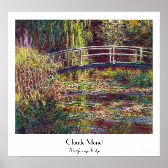 The Japanese Bridge Claude Monet cool, old, master Poster (Front)
