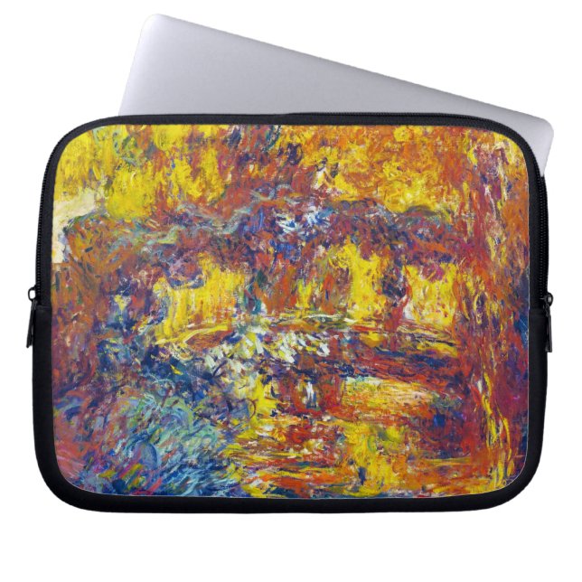 The Japanese Bridge Claude Monet Laptop Sleeve (Front)