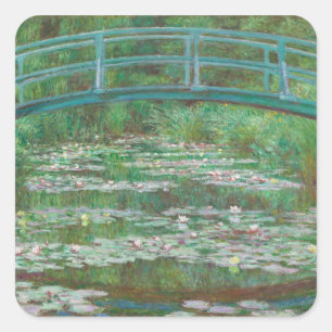 The Japanese bridge Claude Monet Square Sticker