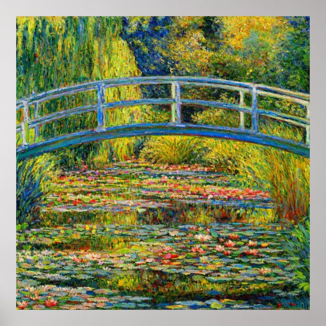 The Japanese Bridge (The Water-Lily Pond) by Monet Poster (Front)