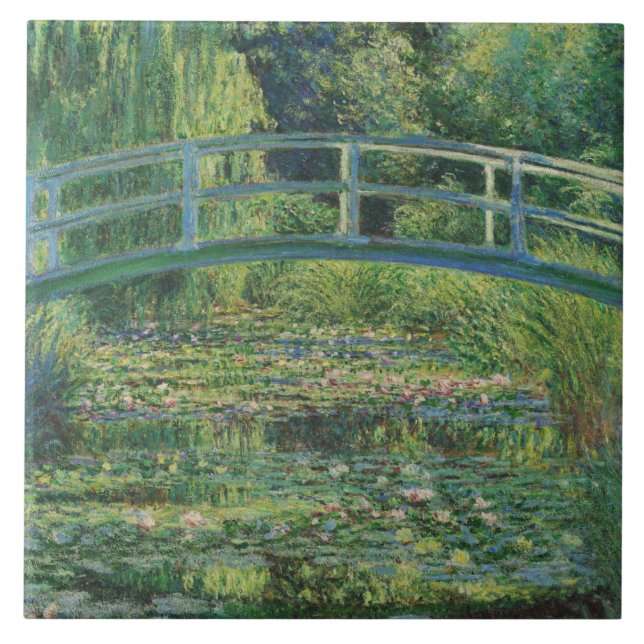 The Japanese Bridge (Water-Lily Pond), Monet Ceramic Tile (Front)