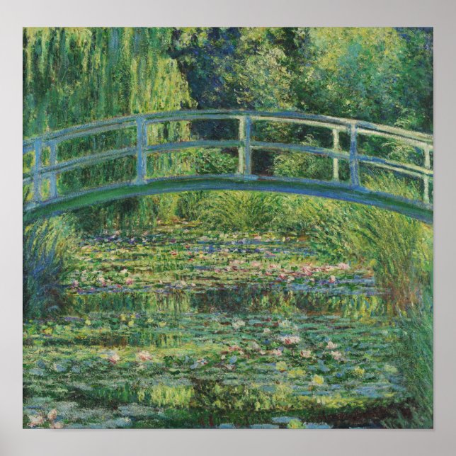 The Japanese Bridge (Water-Lily Pond), Monet Poster (Front)