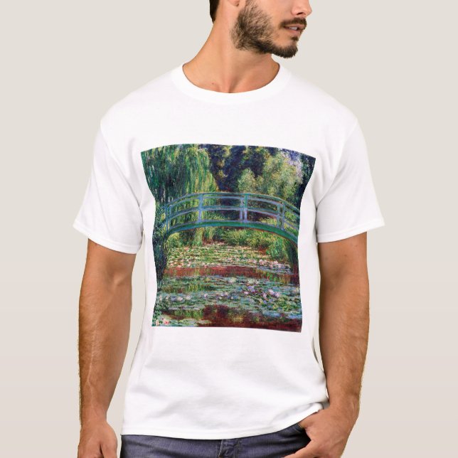 The Japanese Bridge (Water-Lily Pond), Monet T-Shirt (Front)