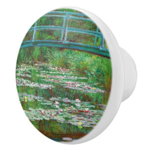 The Japanese Footbridge by Claude Monet Ceramic Knob