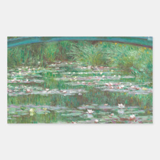 The Japanese Footbridge by Claude Monet Rectangular Sticker