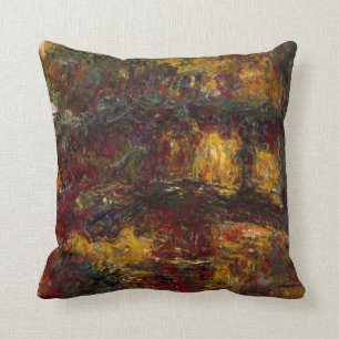The Japanese Footbridge, Giverny by Claude Monet Cushion
