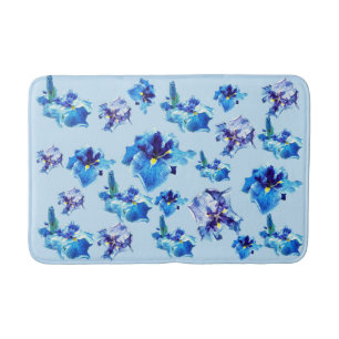 THE JAPANESE IRIS FLOWER BATH MAT