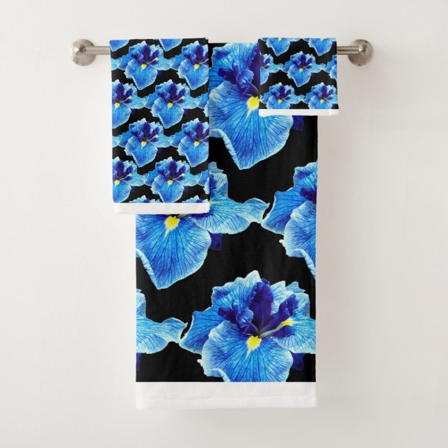 THE JAPANESE IRIS FLOWER     BATH TOWEL SET (Insitu)
