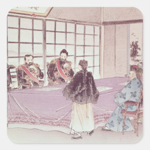 The Japanese ministers I-Tso and Mou-Tsou Square Sticker