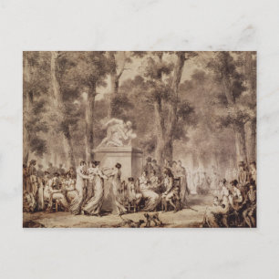 The Jardin des Tuileries in 1808 Postcard