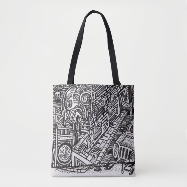 The Jaws of Fate Tote Bag (Front)