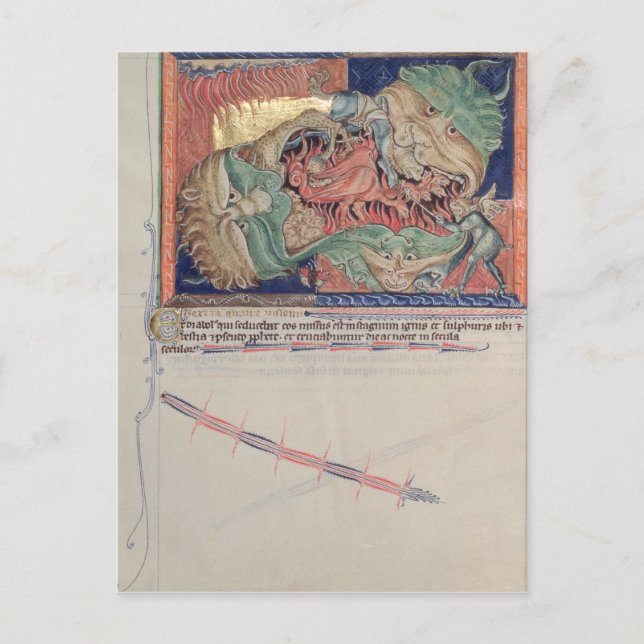 The jaws of Hell swallowing the red dragon Postcard (Front)