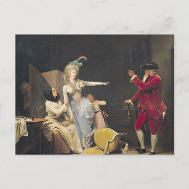 The Jealous Old Man, 1791 Postcard (Front)