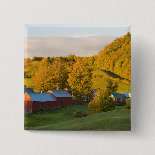 The Jenne Farm in Woodstock, Vermont. Fall. 2 15 Cm Square Badge