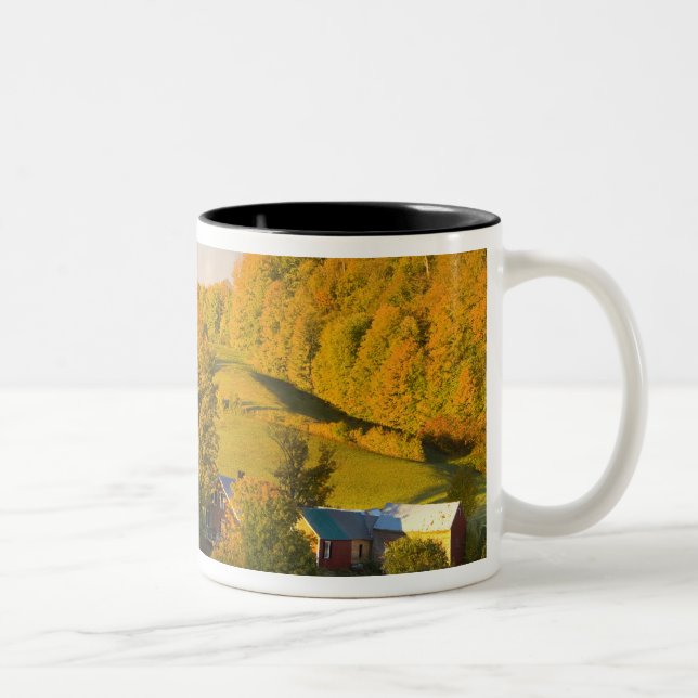 The Jenne Farm in Woodstock, Vermont. Fall. 2 Two-Tone Coffee Mug (Right)