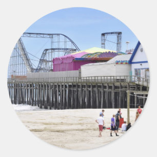 The Jersey Shore at Seaside Heights Classic Round Sticker