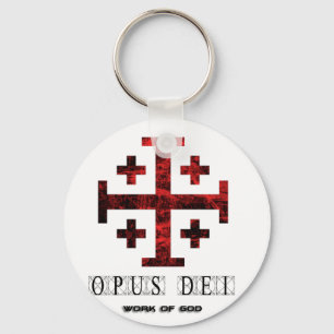 The Jerusalem Cross - Opus Dei - Work Of God Key Ring