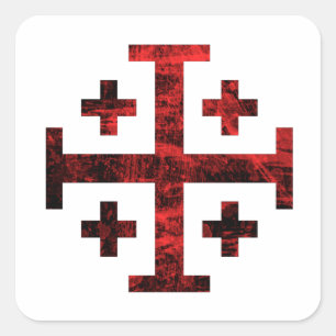 The Jerusalem Cross Square Sticker