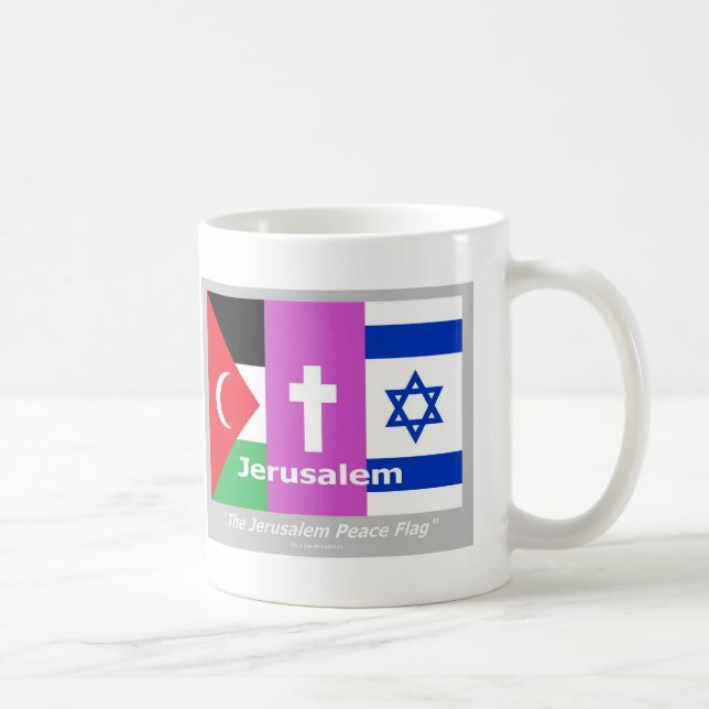 The Jerusalem Peace Flag Coffee Mug (Right)
