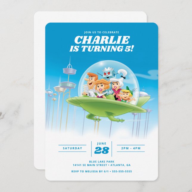 The Jetsons Birthday Invitation (Front/Back)